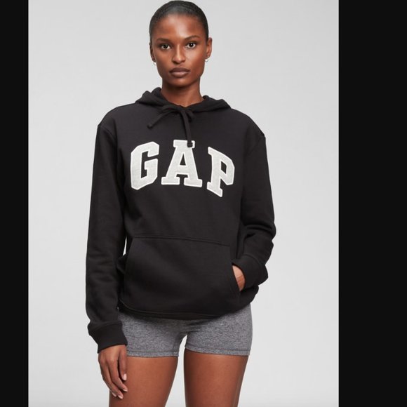 Gap Size XS  (Unisex) Arch logo  hoodie Blue (Navy) w/ Red logo white tr… - Picture 2 of 12